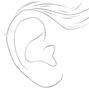 Anneaux couleur argent&eacute; et clou piercing cartilage - Lot de 3,