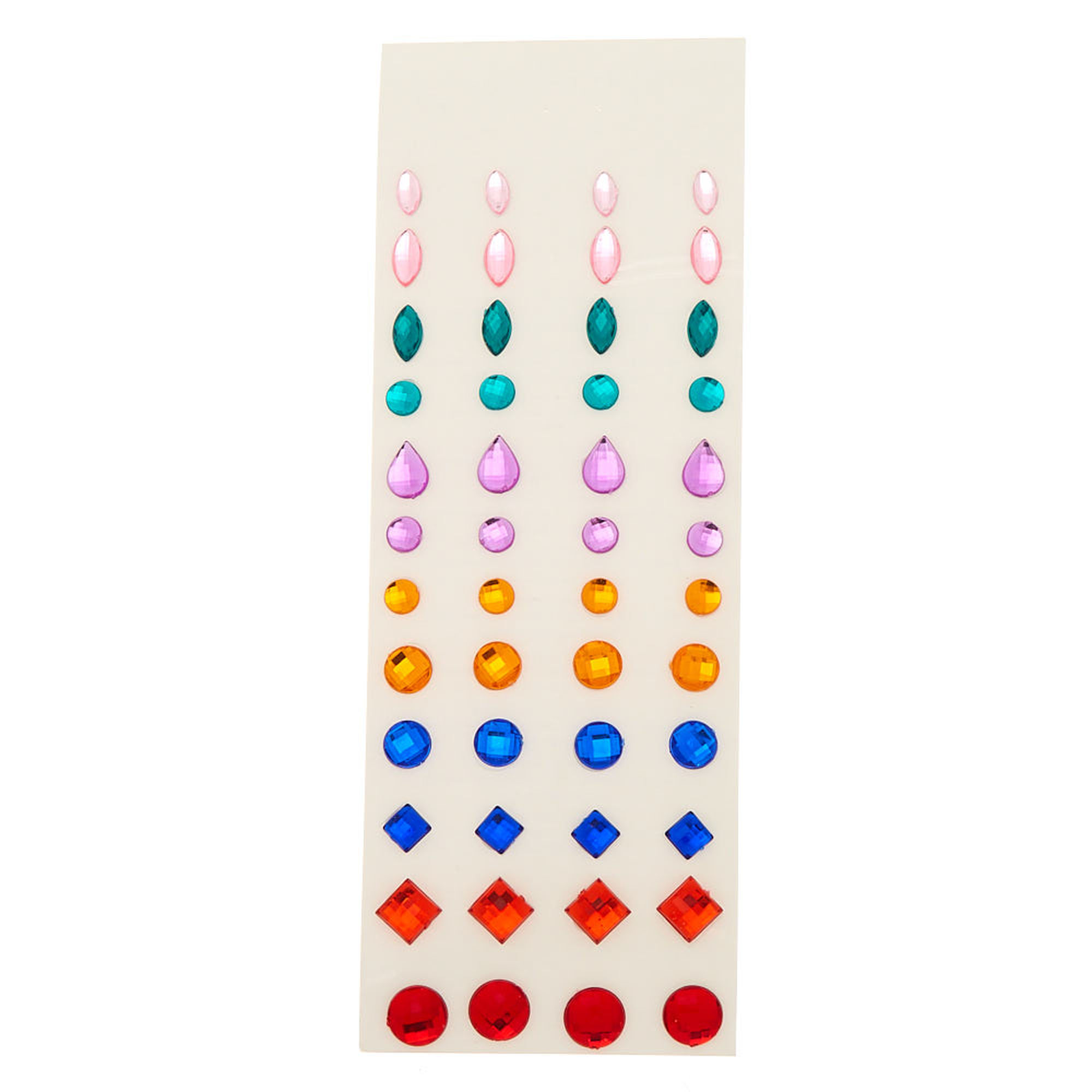 Opaque Rainbow Skin Gems - 48 Pack,