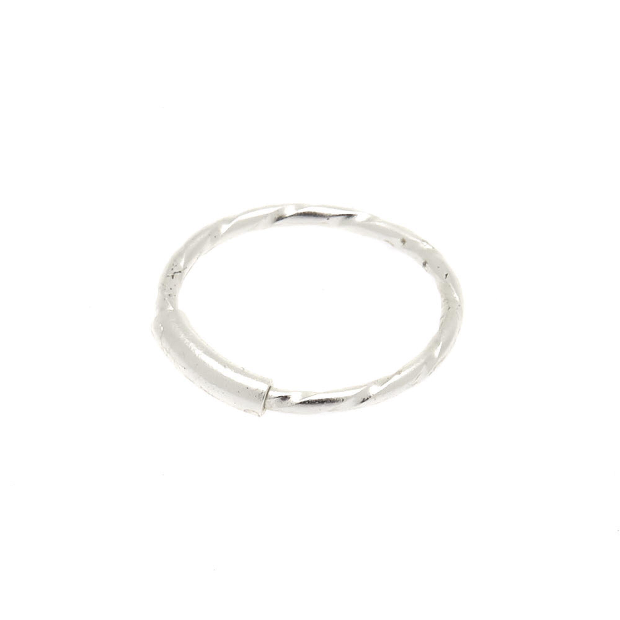 View Claires 22G Twist Bar Nose Ring Silver information