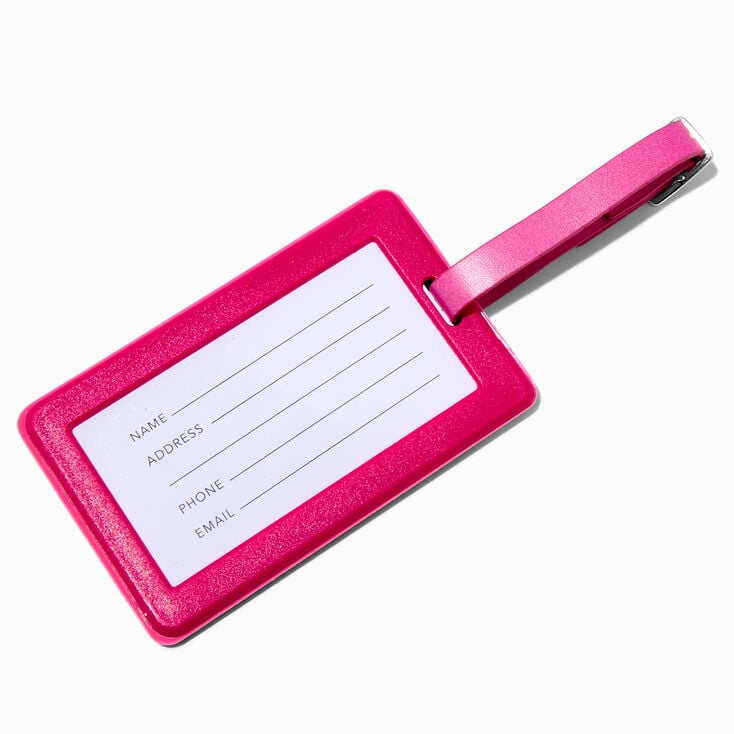 &quot;Things I Can&#39;t Live Without&quot; Pink Luggage Tag,