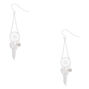 Silver 2&quot; Dreamcatcher Drop Earrings,