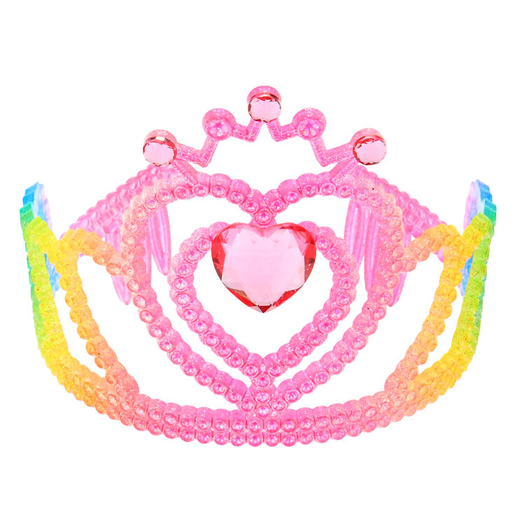 Claire&#39;s Club Rainbow Glitter Crown,