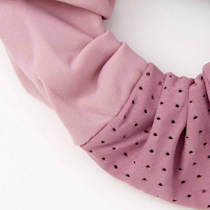 Purple Solid &amp; Dot Hair Scrunchie,