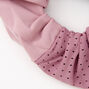 Purple Solid &amp; Dot Hair Scrunchie,