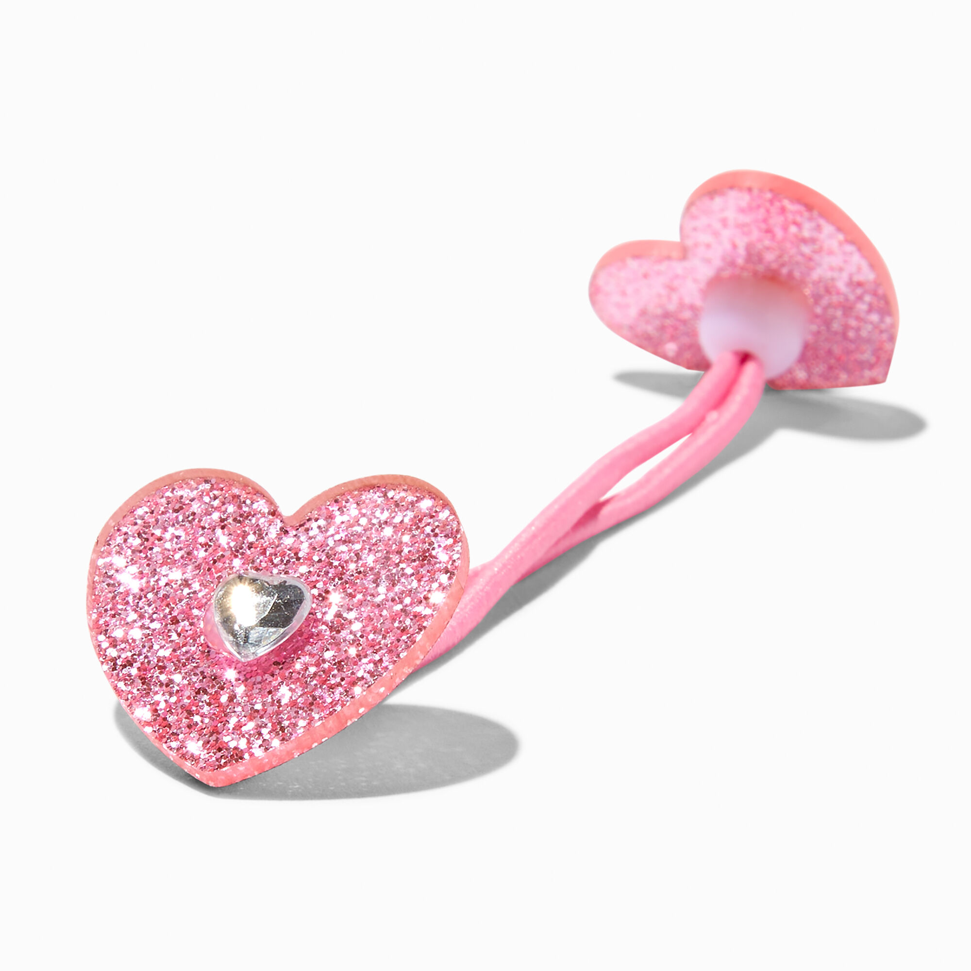Claire's Club Heart Knocker Hair Ties - 4 Pack,