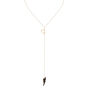 Gold Tone Lightning Bolt Necklace,