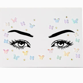 Strass pour le front papillon aux tons pastel 3D,