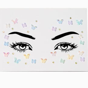 3D Pastel Butterfly Forehead Gems,