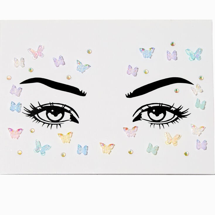 3D Pastel Butterfly Forehead Gems