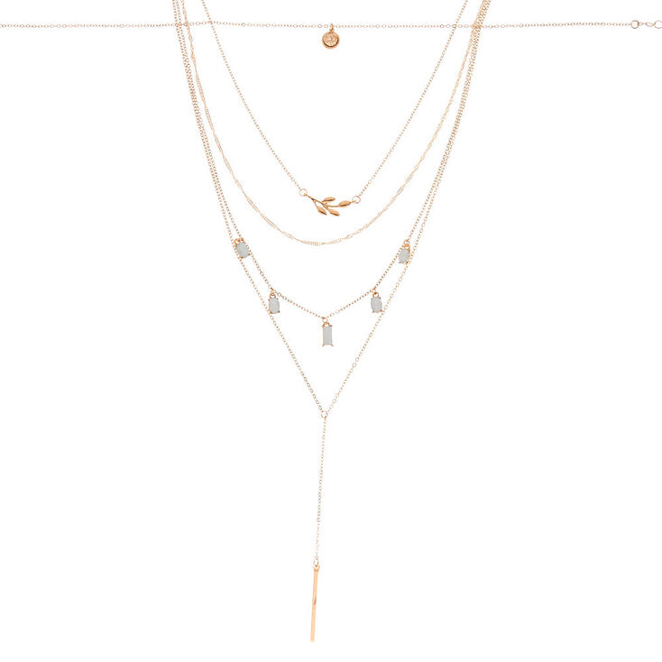 Gold Chic Charm Multi Strand Choker Necklaces - 2 Pack,