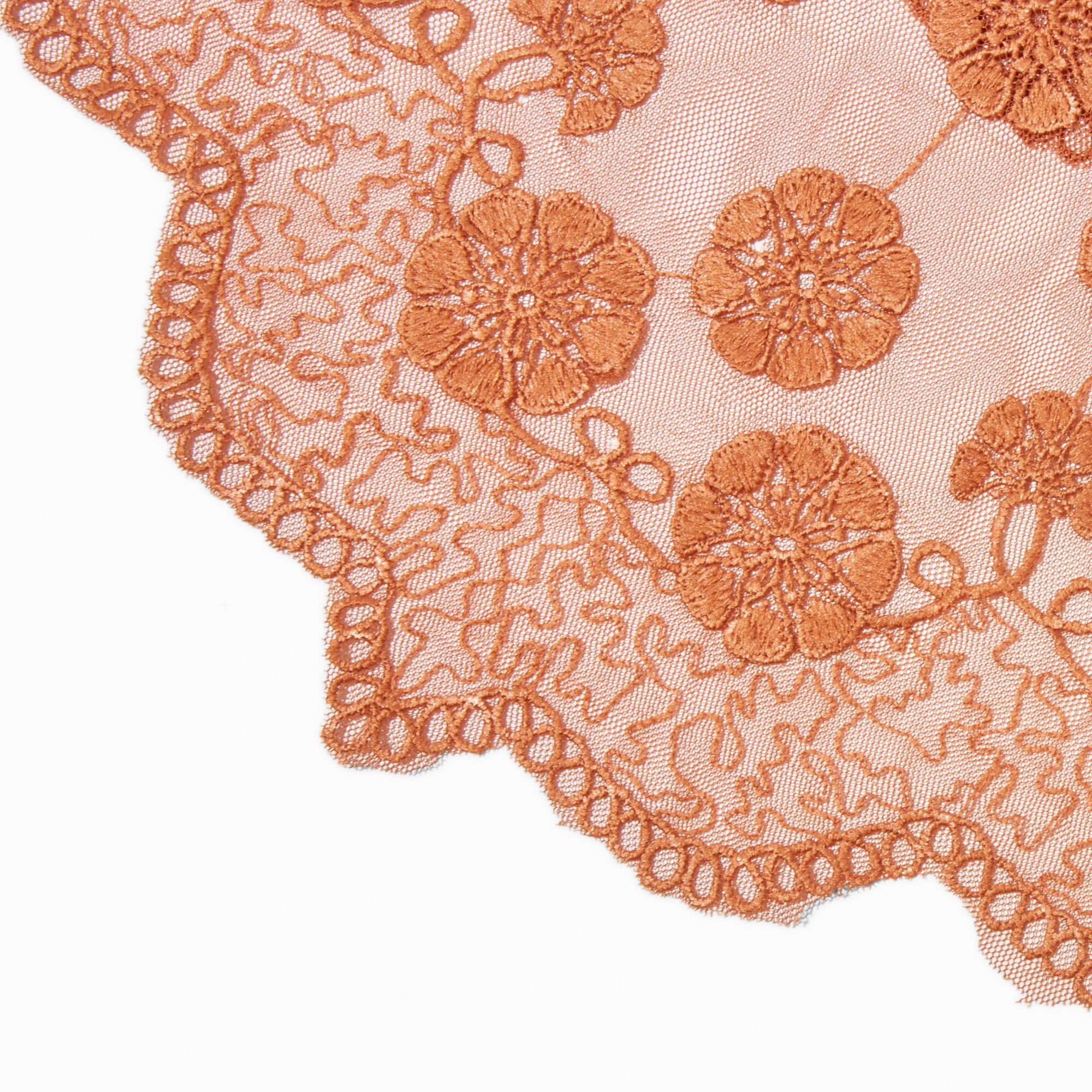 Boho Brown Lace Headwrap,