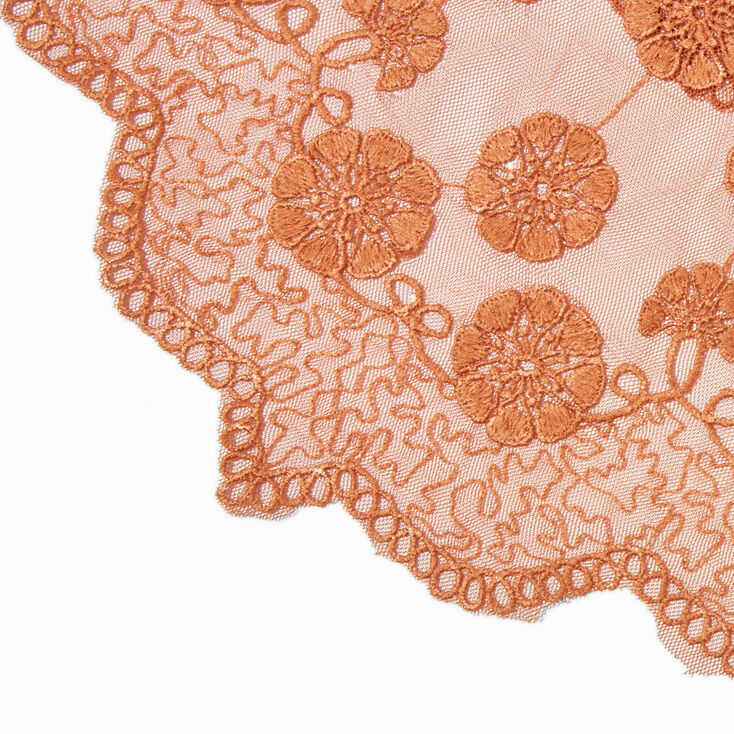 Boho Brown Lace Headwrap,