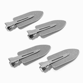 Silver No Crease Hair Styling Clips - 4 Pack,