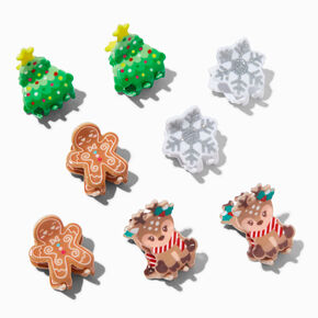 Christmas Icons Mini Hair Claws - 8 Pack,