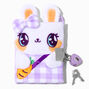 Claire&#39;s Club Bunny Carrot Mini Plush Lock Diary,