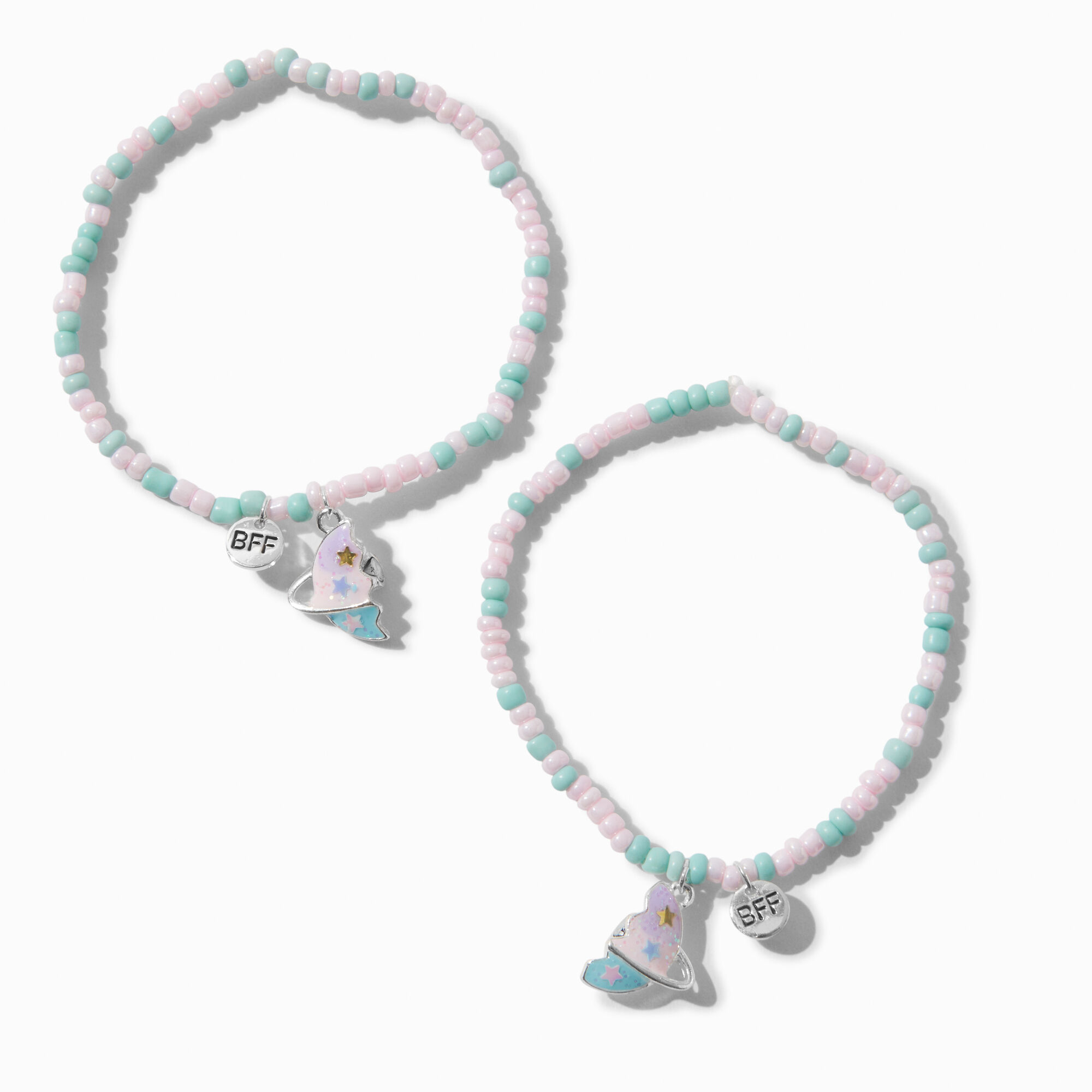 View Claires Best Friends Split Planet Beaded Bracelets 2 Pack information