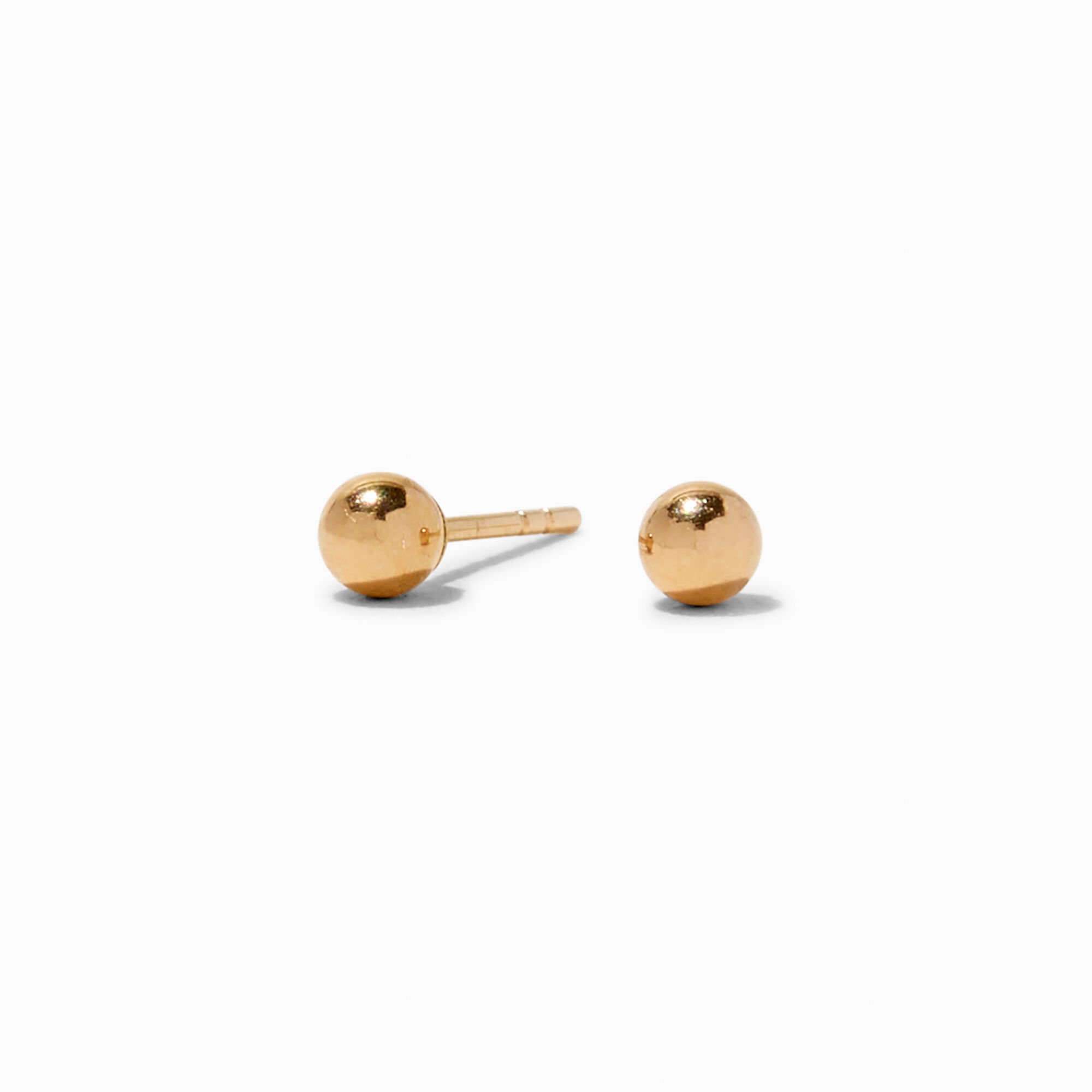 C LUXE by Claire s 14k Yellow Gold 3MM Ball Stud Earrings