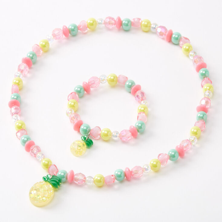 Claire&#39;s Club Beaded Pineapple Jewellery Set - 2 Pack,