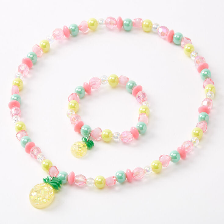 Claire's Parure de bijoux ananas perlée Claire's Club - Lot de 2