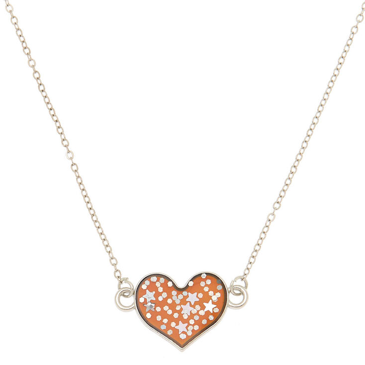 Collier d&rsquo;humeur &agrave; pendentif c&oelig;ur et &eacute;toile,