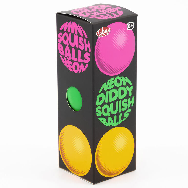 Neon Diddy Squish Balls Fidget Toy &ndash; 3 Pack,