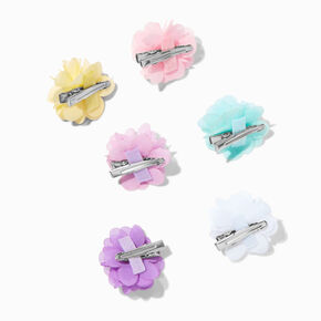 Claire&#39;s Club Pastel Chiffon Flower Hair Clips - 6 Pack,