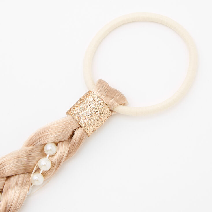 Claire&#39;s Club Faux Hair Braid With Pearl Accents,
