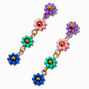 Pendantes 4&nbsp;cm fleur perl&eacute;es,