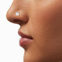 Clou pour piercing de nez avec strass 0,8&nbsp;mm en titane couleur dor&eacute;e,