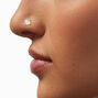 18kt Gold Plated Titanium 20G Cubic Zirconia Nose Stud,
