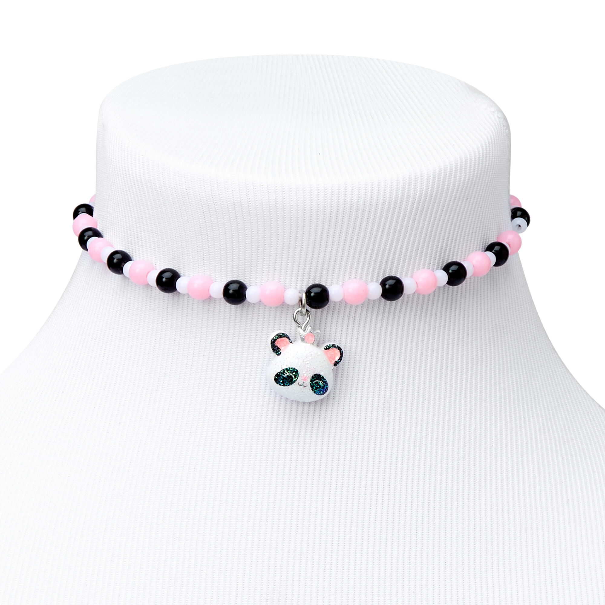 Claire's Club Glitter Panda Beaded Jewellery Set - 2 Pack,