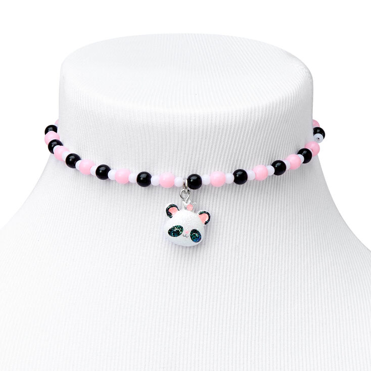 Claire&#39;s Club Glitter Panda Beaded Jewellery Set - 2 Pack,