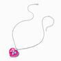 Claire&#39;s Club Pink Heart Pendant Necklace,