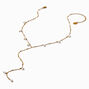 Gold-tone Stainless Steel Pearl Confetti Y-Neck Chain Necklace,