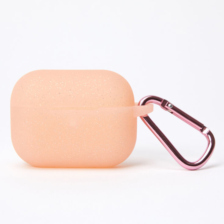 Pink Glitter Silicone Earbud Case Cover - Compatible with Apple AirPods pro&reg;,