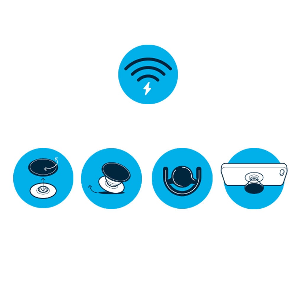 PopSocket PopGrip pailleté Morning Haze,