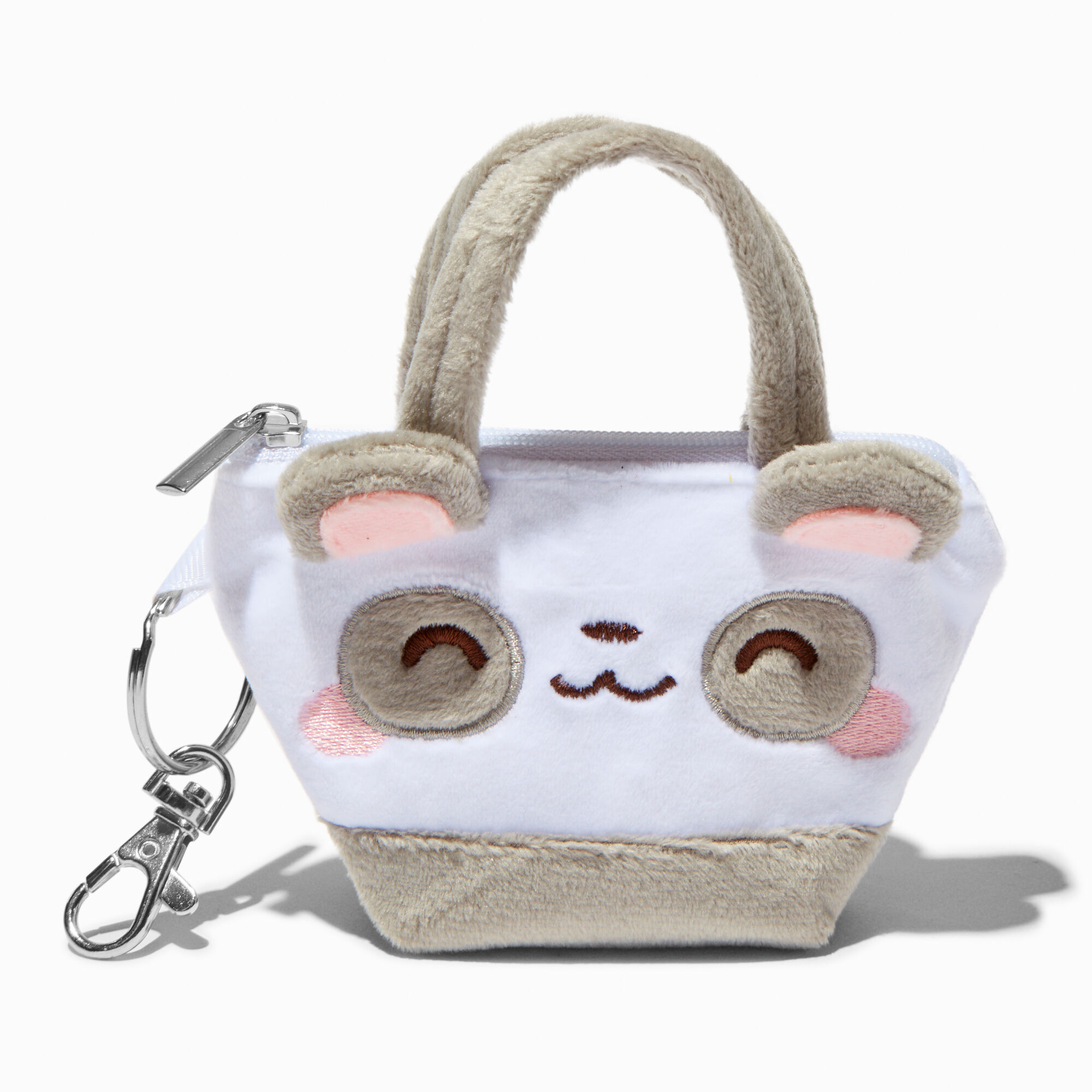 View Claires Panda Bear Mini Tote Bag Keyring information