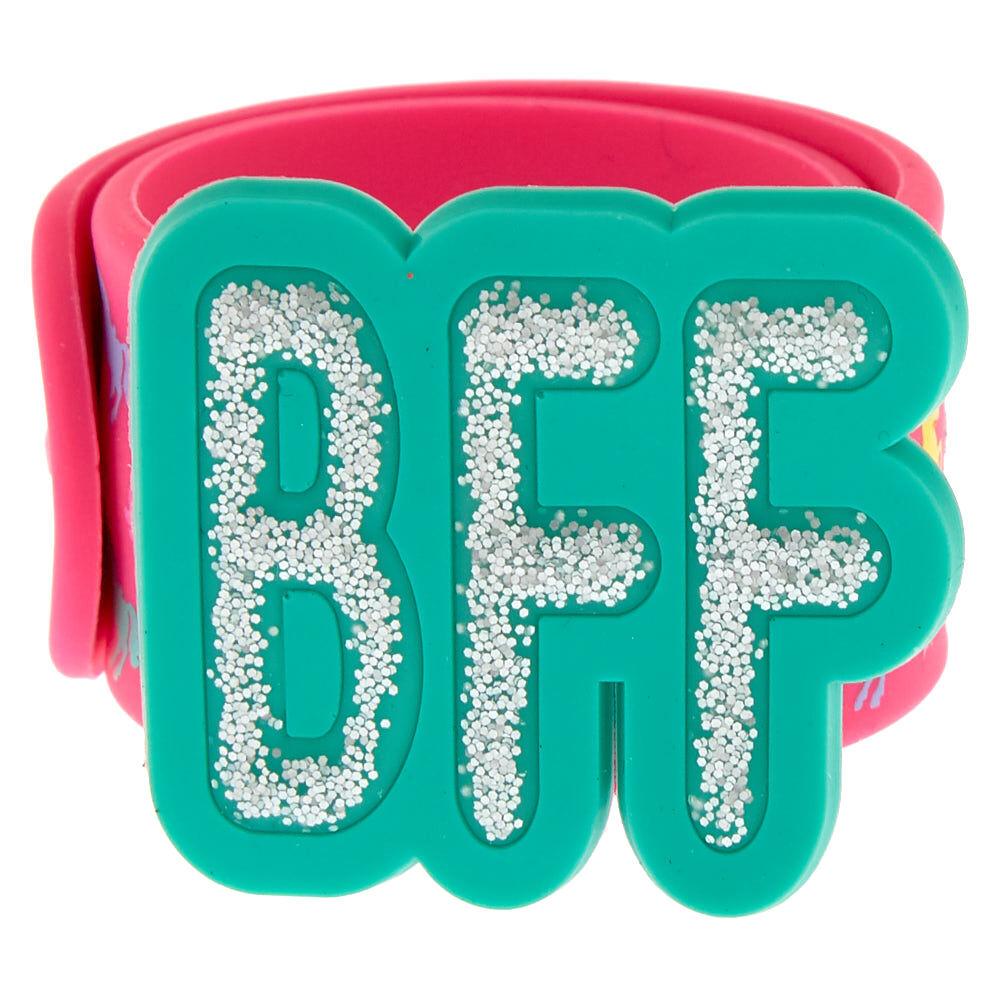 Bracelet enrouleur rose BFF et licorne,