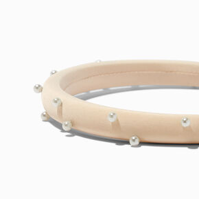 Pearl-Studded Ivory Headband,