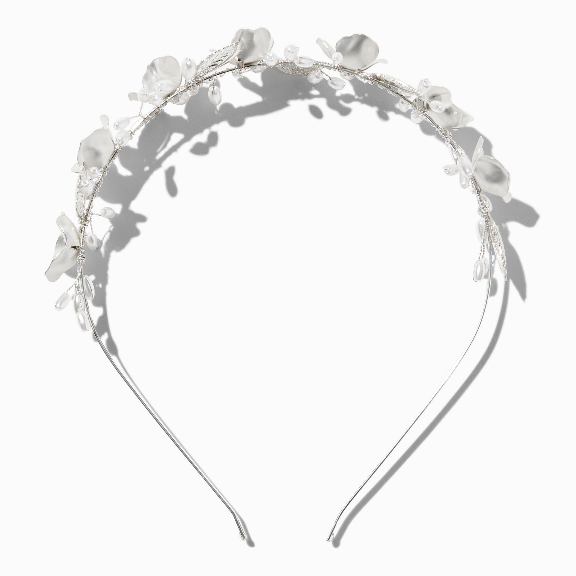 Silver clearance flower headband