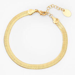 18ct Gold Plated Refined Snake Chain Bracelet,
