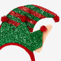 Christmas Glitter Elf Headband - Red,