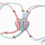 Best Friends Glow in the Dark Pastel Heart Bracelet Set - 3 Pack,