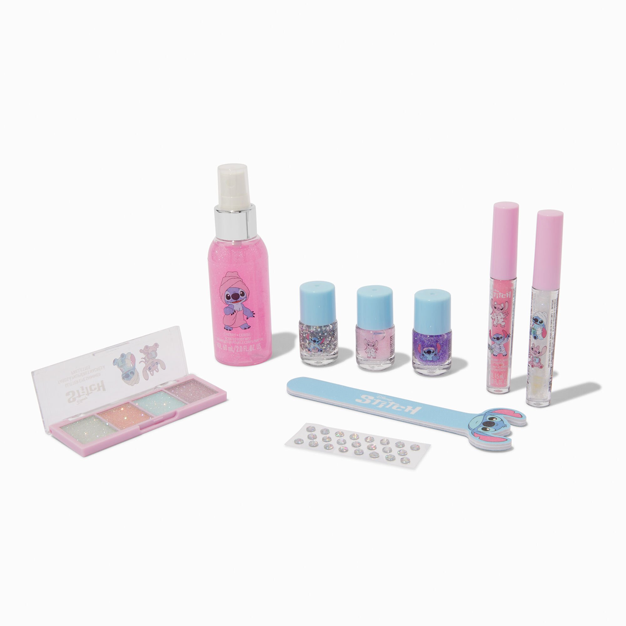 Disney Stitch Claire's Exclusive Slumber Party Makeup Set - 9 Pack,