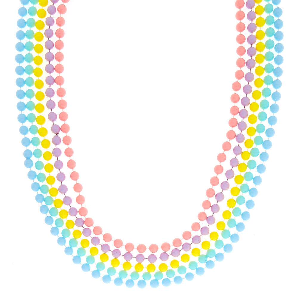 Claire's Club Pastel Bead Necklaces - 5 Pack,