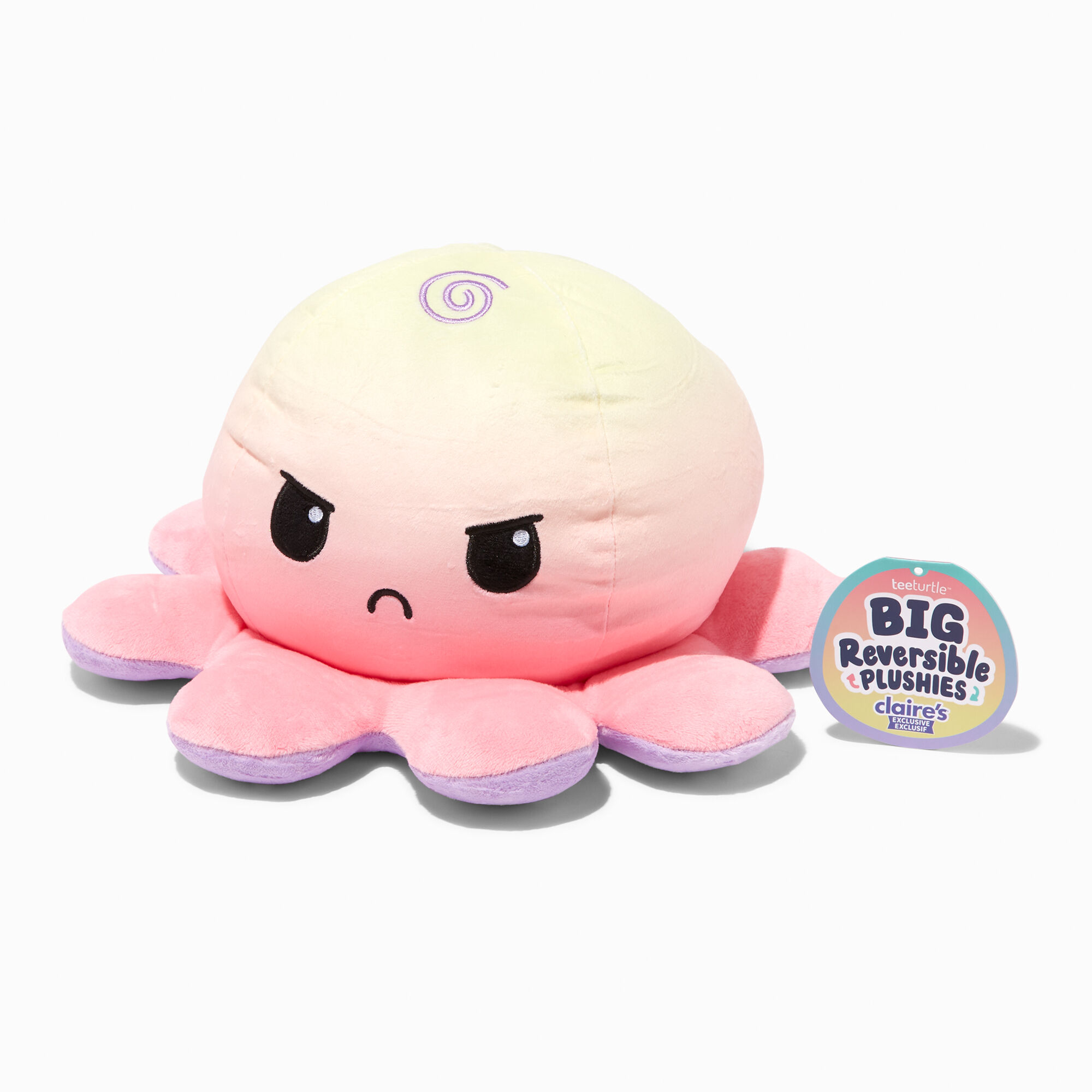 View Teeturtle Claires Exclusive Big 8 Reversible Plushies Ombre Octopus Yellow information