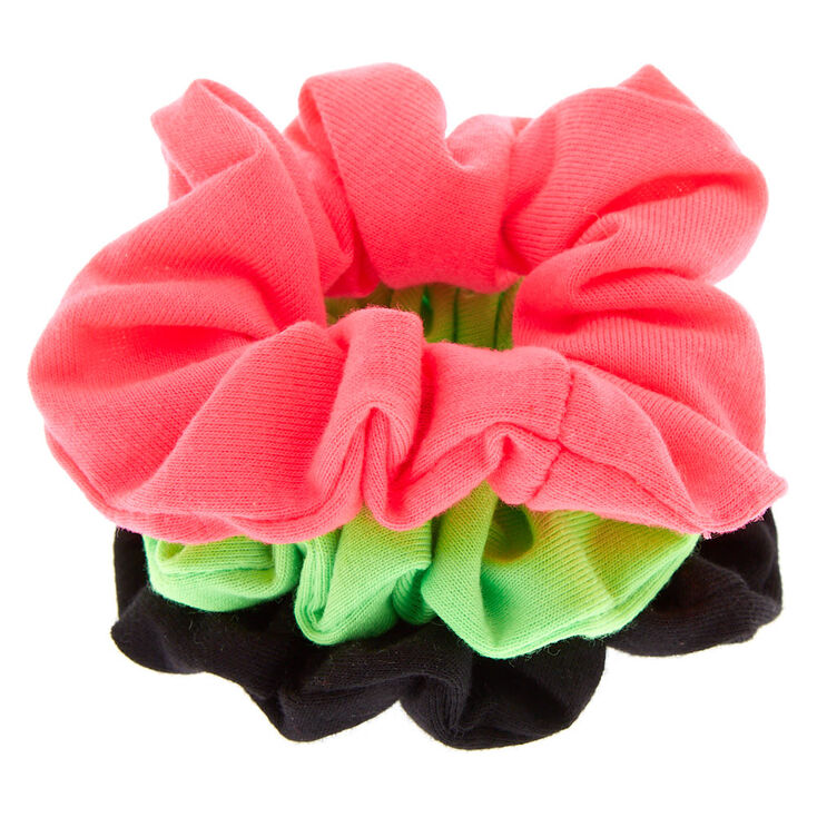 Small Neon Watermelon Hair Scrunchies - 3 Pack,