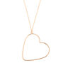 Sautoir avec pendentif c&oelig;ur couleur dor&eacute; rose,