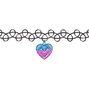 Chevron Heart Tattoo Choker Necklace,
