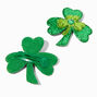 St. Patrick&#39;s Day Sequin Shamrocks Hair Clips - 2 Pack,